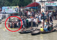 বরিশাল সমাবেশে পৌঁছতে কীর্তনখোলা নদী সাঁতরালেন বিএনপির কর্মীরা