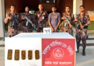 মহেশপুরের গুড়দাহ বাজারে বিজিবির অভিযান, ৫টি স্বর্ণের বারসহ যুবক আটক