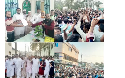 আসলামপুরে চেয়ারম্যান প্রার্থী কাশেম মিলিটারির মনোনয়ন পত্র দাখিল
