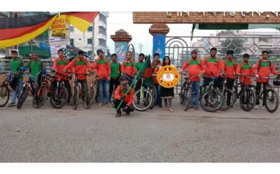 বরগুনায় বিজয় দিবসে ১৬ সাইক্লিস্টের ১৬ কিলোমিটার শোভাযাত্রা
