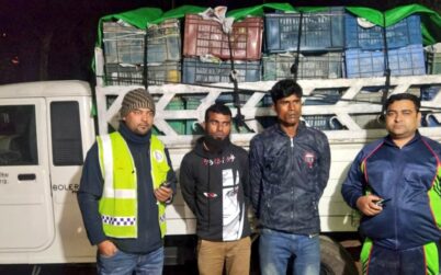 পেয়ারাভর্তি পিকআপে পুলিশের তল্লাশি, ২১৬ বোতল ফেন্সিডিলসহ আটক ২