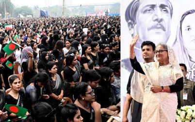 প্রধানমন্ত্রীর সামনে যে শপথ নিলেন ছাত্রলীগ নেতাকর্মীরা
