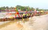 উজিরপুরে নৌকা বাইচ দেখতে হাজারো মানুষের ঢল