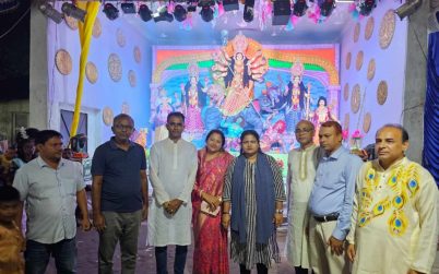 চরফ্যাসনে ইউএনও’র বিভিন্ন পূজা মন্ডপ পরিদর্শন 