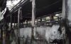 বরিশাল চরকাউয়ায় সড়কের পাশে থেমে থাকা বাসে আগুন