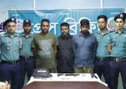 গাজীপুরে পিস্তলসহ গ্রেফতার ৩ ডাকাত