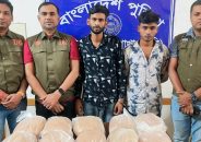 দর্শনায় ১০ কেজি গাঁজাসহ দুই যুবক আটক, প্রাইভেটকার জব্দ