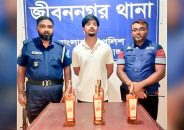 জীবননগরে ভারতীয় মদসহ যুবক আটক