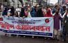 বরিশালে চলমান এইচএসসি পরীক্ষা বাতিলের দাবিতে মানববন্ধন