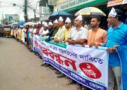১০ম গ্রেড বাস্তবায়নের দাবিতে চরফ্যাশনে শিক্ষকদের মানববন্ধন