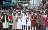 আগরতলায় সহকারী হাইকমিশনে হামলার প্রতিবাদে বরিশালে বিক্ষোভ