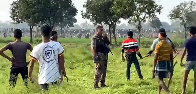 গম কাটা নিয়ে সীমান্তে ভারত-বাংলাদেশের বাসিন্দাদের মধ্যে সংঘর্ষ