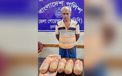 চুয়াডাঙ্গায় ডিবির অভিযানে গাঁজাসহ আটক ১