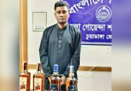 চুয়াডাঙ্গায় মদসহ ভারতীয় নাগরিক আটক