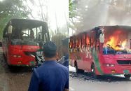 উজিরপুরে চলন্ত বিআরটিসি বাসে অগ্নিকাণ্ড, অল্পের জন্য রক্ষা পেলেন যাত্রীরা