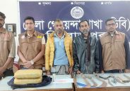 ভান্ডারিয়ায় দেশীয় অস্ত্রসহ ২ ডাকাত আটক