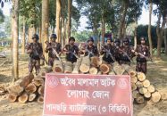 পানছড়িতে বিজিবির অভিযানে অবৈধ সেগুন কাঠ জব্দ