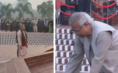 বিজয় দিবসে স্মৃতিসৌধে রাষ্ট্রপতি ও প্রধান উপদেষ্টার শ্রদ্ধা নিবেদন