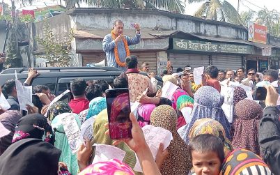 গৌরনদীর নলচিড়া ইউনিয়নে ধানের শীষের সমর্থনে নির্বাচনী গণসংযোগ ও পথসভা