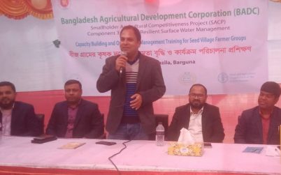 আমতলীতে কৃষকদের সক্ষমতা বৃদ্ধিতে দিন ব্যাপী প্রশিক্ষন অনুষ্ঠিত