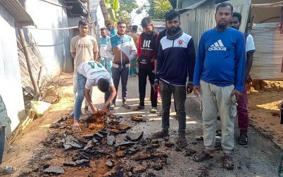 পানছড়িতে সড়ক নির্মাণে অনিয়ম: এলাকাবাসীর ক্ষোভ, তদন্তের আশ্বাস