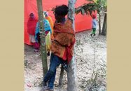 গৌরনদীতে গাছের সঙ্গে বেঁধে চোরকে গণধোলাই
