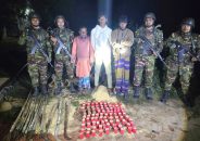শরীয়তপুরে যৌথবাহিনীর অভিযানে ৯৫ হাতবোমা উদ্ধার