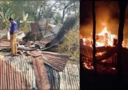 দরজার বাইরে তালা দিয়ে ছাত্রদল নেতার ঘরে আগুন