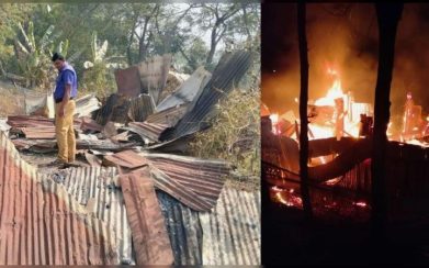 দরজার বাইরে তালা দিয়ে ছাত্রদল নেতার ঘরে আগুন