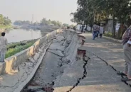 গাজীপুরে উদ্বোধনের আগেই দেবে গেল ১৪ কোটি টাকার সড়ক