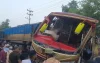 রেলক্রসিংয়ে উঠে পড়া বাসে ট্রেনের ধাক্কা, নিহত ১২