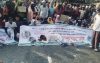 বাবুগঞ্জে শিশু রাইসাকে পুড়িয়ে হত্যার প্রতিবাদে মহাসড়ক অবরোধ