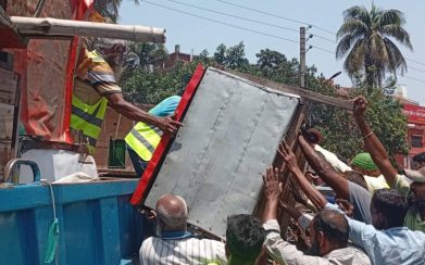 ব‌রিশা‌লে তিন শতা‌ধিক অবৈধ স্থাপনা উচ্ছেদ