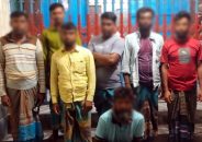 বরিশালে নিষেধাজ্ঞা অমান্য করে মাছ ধরায় ১৩ জেলে আটক