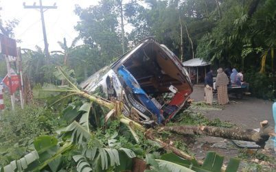 নলছিটিতে নিয়ন্ত্রণ হারিয়ে বাস খাদে, ১০ যাত্রী আহত