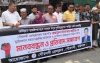 প্রেসক্লাব সভাপতি জহিরকে হত্যার হুমকির প্রতিবাদে মানববন্ধন ও প্রতিবাদ সমাবেশ
