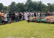গাজীপুরে নিহত একই পরিবারের পাঁচজনের দাফন গোপালগঞ্জে সম্পন্ন