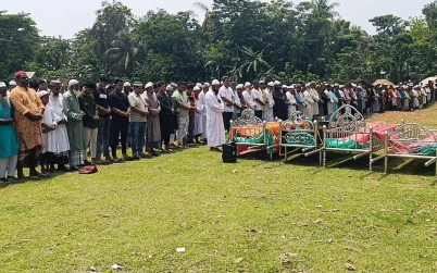 গাজীপুরে নিহত একই পরিবারের পাঁচজনের দাফন গোপালগঞ্জে সম্পন্ন
