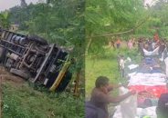 রডবোঝাই ট্রাক উল্টে নিহত ১৫