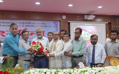 ইউট্যাব ও জিয়া পরিষদের উদ্যোগে পবিপ্রবি ও বরিশাল বিশ্ববিদ্যালয়ের উপাচার্যকে সংবর্ধনা