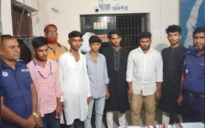 বরগুনায় নিষিদ্ধ ছাত্রলীগের সাংগঠনিক কার্যক্রমের প্রস্তুতি, আটক ৬