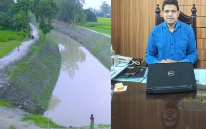 খাল পুনঃখনন শেষে ১ কোটি ২৫ লাখ টাকা ফেরত দিলেন ইউএনও