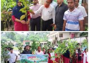 শিক্ষার্থীদের মাঝে গাছের চারা বিতরণ করলো খয়রাবাদ যুব ক্লাব