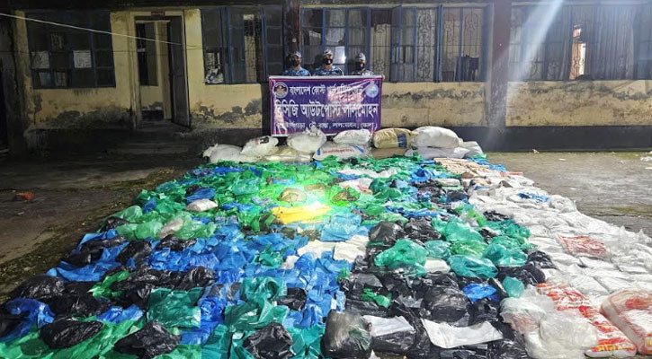 চরফ্যাশনে ৮ লাখ টাকার নিষিদ্ধ পলিথিন জব্দ