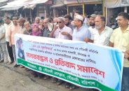 সাংবাদিকের ওপর হামলার ঘটনার দুইজন গ্রেপ্তার, মানববন্ধন