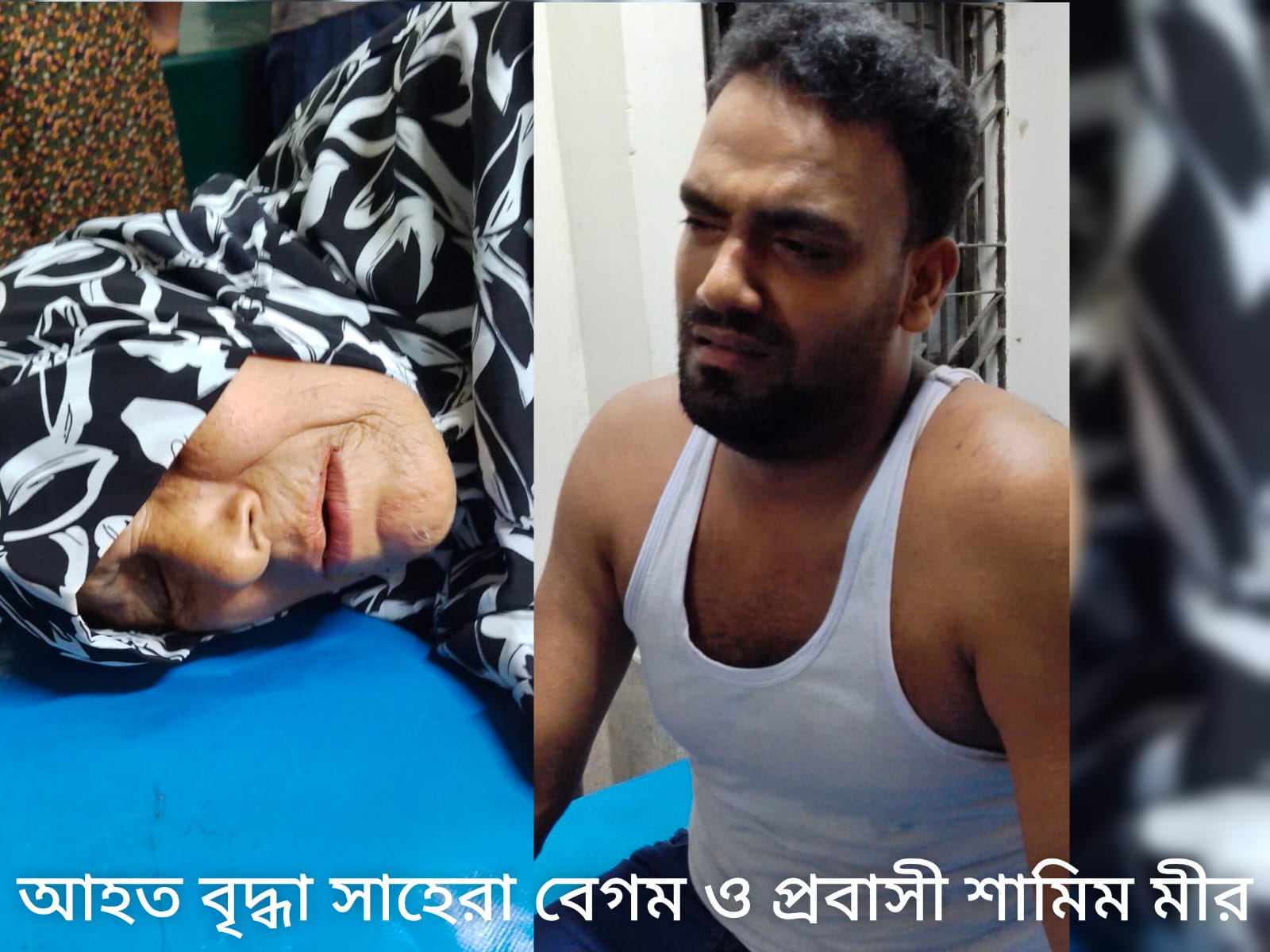 বাকেরগঞ্জে জমি সংক্রান্ত বিরোধের জেরে বৃদ্ধা ও প্রবাসী নাতির ওপর হামলা