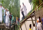 সাঁকো ভেঙে নদীতে জামায়াত নেতারা, রক্ষা পেলেন এমপি