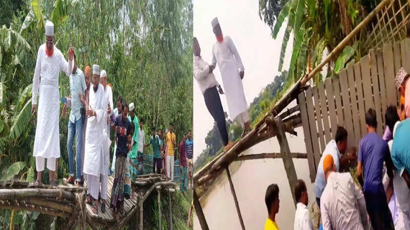 সাঁকো ভেঙে নদীতে জামায়াত নেতারা, রক্ষা পেলেন এমপি