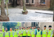 খয়রাবাদ স্বাস্থ্য কমপ্লেক্সে পরিষ্কার করে চত্বরে বালু ভরাট করলেন হিউমিনিটি এন্ড স্পোর্টস এলাইন্স সামাজিক সংগঠন