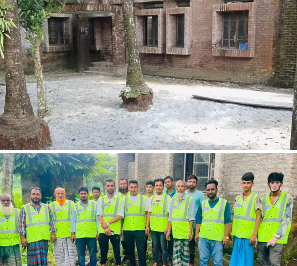খয়রাবাদ স্বাস্থ্য কমপ্লেক্সে পরিষ্কার করে চত্বরে বালু ভরাট করলেন হিউমিনিটি এন্ড স্পোর্টস এলাইন্স সামাজিক সংগঠন